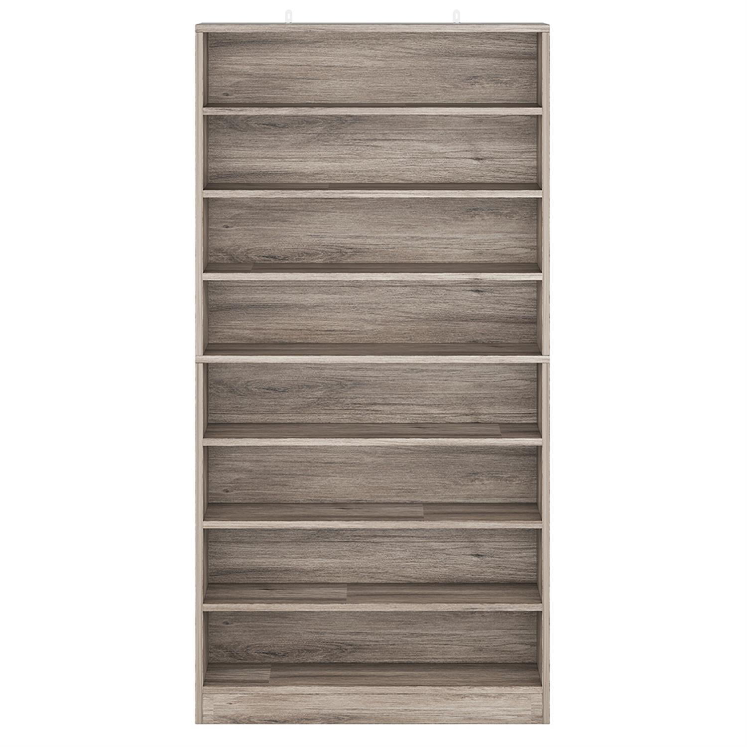 Demi Bonn Wooden Shoe Rack 9-Tier Shoe Storage Organizer Entryway Shoe Shelf, 40-45 Pairs Freestanding Shoe Cabinet, Gray