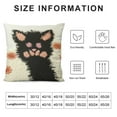 thumbnail image 5 of Nawypu  Cute Tufted Throw Pillow Case Soft Cat Paw Decorative Aesthetic Pillowcase Cushion Case with Tassels for Couch Sofa Bed Bedroom Living Room, Black, 5 of 5