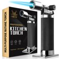 thumbnail image 1 of RAVS Butane Torch, Refillable Kitchen Torch Lighter with Safety Lock and Adjustable Flame, Creme Brulee Kitchen Food Torch for Baking, Culinary Cooking Torch, Blow Torch - Butane Gas Not Included, 1 of 4