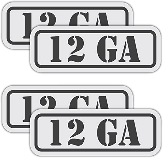 12 GA SLUG Ammo Can Labels Shotgun Ammunition Decals Stickers 2 pack PINK 3" 