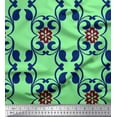 thumbnail image 1 of Soimoi polyester Crepe Fabric Floral & Filigree Damask Decor Fabric Printed Yard 42 Inch Wide, 1 of 3