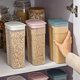 thumbnail image 2 of Latas herméticas para almacenar alimentos que no contienen cereales Caja para almacenar frutos secos y bocadillos de color azul, 2 of 5