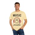 thumbnail image 4 of Awesome Music Lover Smiley DJ Face Awesome Unisex Garment-Dyed T-shirt, 4 of 4