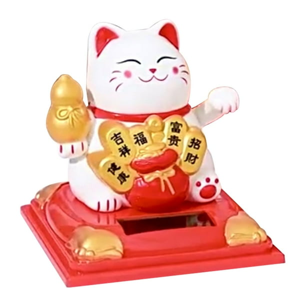 Escultura de gato de la suerte, regalo empresarial, adornos artesanales para gatos para interiores y exteriores. Estilo A