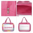 thumbnail image 3 of 1 Pc Women Convenient Clear Cosmetic Bag for Vacation Camping Business Travel Rose Red-L, 3 of 4