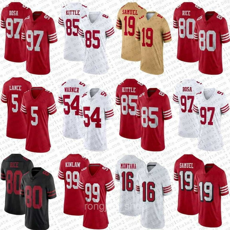 NFL_Jerseys Jersey San Francisco''49ers''Men #44 Kyle Juszczyk 19 Deebo  Samuel 85 George Kittle 97 Nick Bosa''NFL'' Custom Royal Game NFC Pro Bowl  