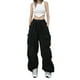 thumbnail image 1 of Mujeres Casual Y2K Streetwear Pantalones De Carga Holgado Pierna Ancha Recta Largos Bolsillos Grandes Baile De Gran Tamaño, 1 of 4