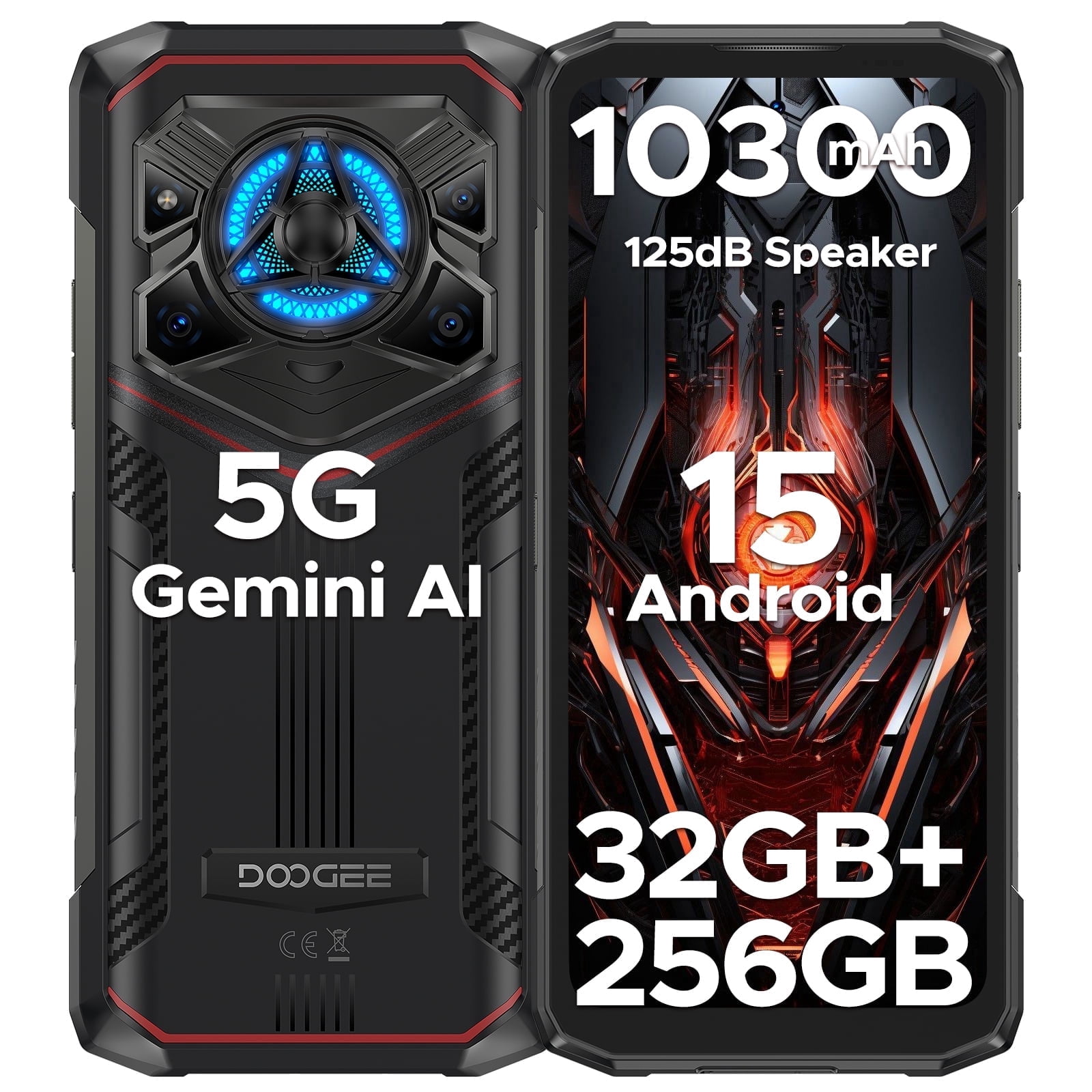 DOOGEE S200 Rugged Smartphone 5G Unlocked, 32GB+256GB Android 14