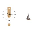 thumbnail image 1 of Reloj De Pared Acrílico Con Números Romanos Y Estatua De Velero Para Decoración Del Hogar, Sala De Estar, Baño, Hotel O Escritorio., 1 of 7