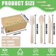 thumbnail image 6 of Verdelife 360 Count Disposable Cutlery Eco Friendly Biodegradable 120 Wooden Knife 120 Wooden Fork 120 Wooden Spoon Mixed Box, 6 of 7