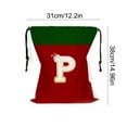 thumbnail image 3 of Christmas Gift Bag 26 Letters Xmas Gifts Bag with Drawstring, Red and Green Santa Bags for Holiday Festive Party Supplies (P), 3 of 6