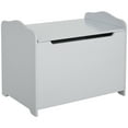 thumbnail image 1 of Qaba Kids Wooden Toy Storage Box Organizer Chest with Magnetic Hinge, Grey, 1 of 10