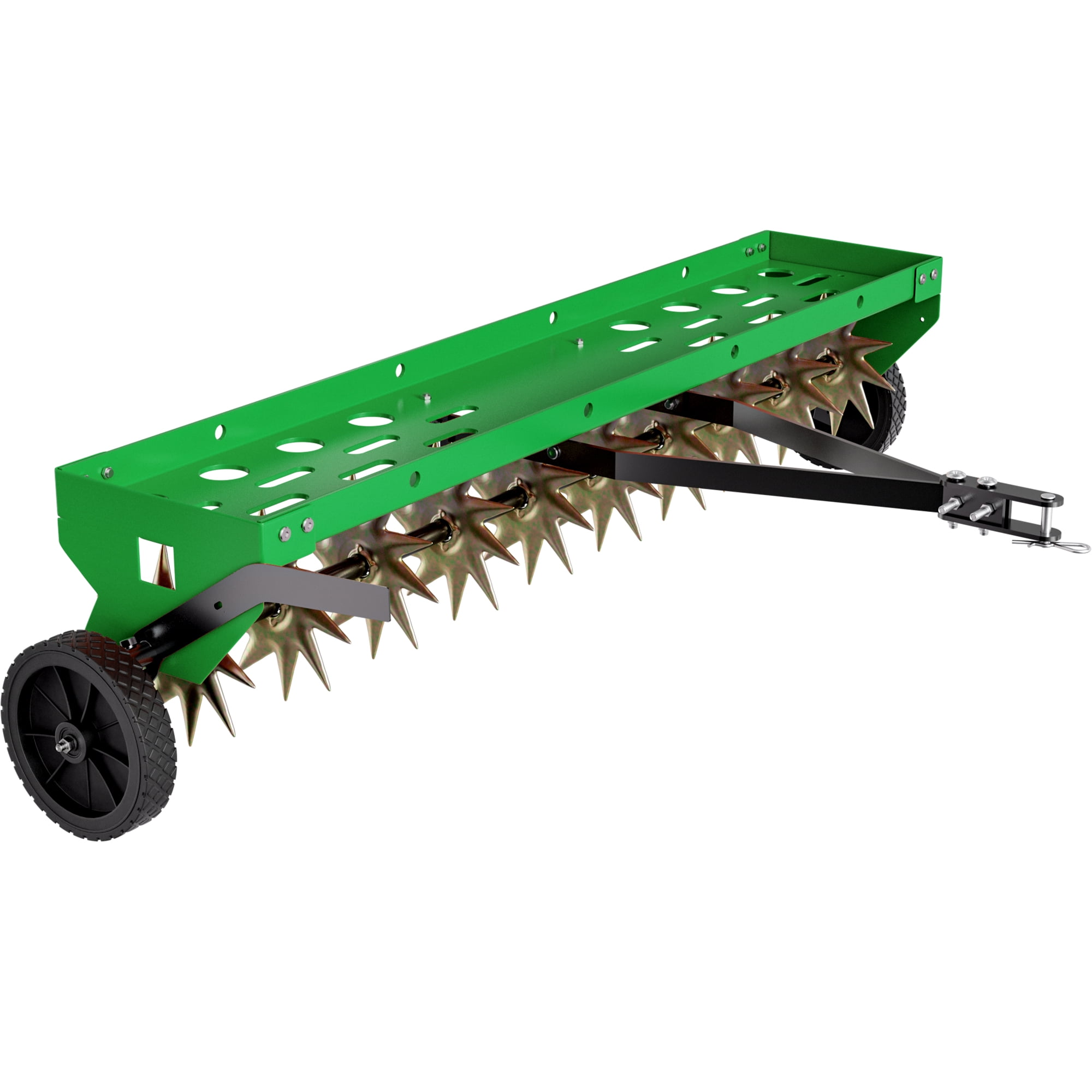 40" Spike Aerator Tow Behind Lawn Aerator Tow Behind w/Universal Hich for Garden,Green