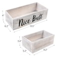 thumbnail image 6 of LotFancy 2 Pack Rustic Bathroom Decor Box, Wood Back of Toilet Storage Basket, White, 6 of 9