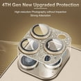 thumbnail image 2 of for iPhone 14 Pro/iPhone 14 Pro Max Camera Lens Protector, [4TH Gen New Bling Design] Glitter Shiny Diamond Metal Ring Tempered Glass Back Camera Screen Protector Lens Cover, 2 of 5