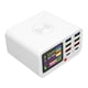 thumbnail image 1 of Estación De Carga Inalámbrica USB, Estación De Cargador Multi USB De 65W 8 Puertos Con Pantalla De Pantalla, Multi Dispositivo Smart IC Desktop Organizer Hub Para, 1 of 7