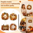 thumbnail image 2 of Fall Wreath Wooden Welcome Sign-12" Front Door Decor for Fall Thanksgiving | Farmhouse Fall Sunflower Pumpkin Wreath with Welcome Sign for Porch Window Wall Home Party Decoration Indoor Outdoor, 2 of 8