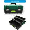 thumbnail image 5 of Multiple Compartment Toolbox With Handle, 3 Expandable Layers, Foldable Storage Case For Workshop Essential Easy Access, 5 of 9