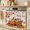 Orange, Brown, Teal, variant on Happy Fall Oven Skirt for Farmhouse Kitchen Décor, Orange Truck Maple Branch Thanksgiving Rustic Oven Curtain Tie Top Stove Skirt, Cabinet Dish Washer Curtains with 8 Ribbon Ties 30"x21.5"