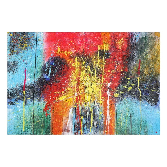 Pintura al óleo, arte de pared, pintura decorativa abstracta moderna, pintura colorida en lienzo para decoración de pared