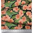 thumbnail image 3 of Soimoi Cotton Voile Fabric Tropical Leaves & Floral Print Fabric by the Yard 42 Inch Wide, 3 of 3