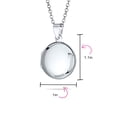 thumbnail image 5 of Bling Jewelry Womens Polished Silver Dome Photo Locket Necklace Pendant for Pictures, 5 of 7