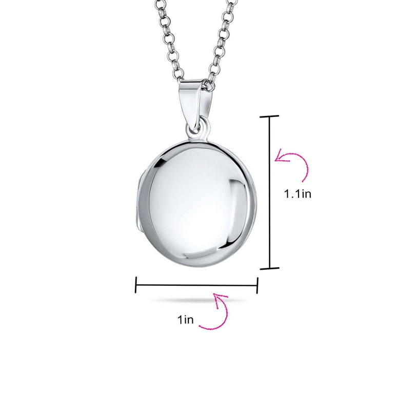 Large round store silver locket