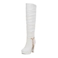 thumbnail image 2 of FAMTKT Women's Pointed Toe High Heel Boots Long Stretch Sexys Knee High Pull On Boots Fall Weather Winter Shoes, 2 of 7