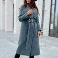 thumbnail image 2 of Vedolay Coat Women Open Front Basic Solid Jacket Coat Blue,M, 2 of 4