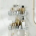 thumbnail image 2 of Multifunctional Bathroom Shelf Punch free Space saving Wall Corner Shower Shampoo Gel Storage Rack Home Supplies, 2 of 8