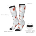 thumbnail image 4 of Fotbe Koi Fish Corals,Spring Summer Calcetas Divertidas Estampadas para Hombre y Mujer, Calcetas de Algodón hasta la Rodilla para Caminar, Correr, Enfermería y Embarazo, 4 of 6