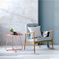 thumbnail image 4 of Outdoor Side Tables, Weather Resistant Steel Patio Side Table, Small Round Outdoor End Table Metal Side Table for Patio Yard Balcony Garden Bedside Pink, 4 of 7