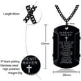 thumbnail image 2 of Stainless Steel Christian Cross Serenity Prayer Religious Pendant Necklace, 2 of 8