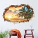thumbnail image 1 of Vinilos 3D LA PUESTA DE SOL (60x90 cm) I Vinilo autoadhesivo para pared paisaje playa mar océano palmera I Decoración para salón dormitorio cocina pasillo puerta entrada adulto ShuxiuWang 8390606321862, 1 of 1