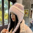 thumbnail image 2 of CHUMUD Women Winter Beanie Hats Earflap Knit Ski Snow Hat Cold Weather Warm Skull caps, 2 of 3