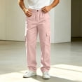 thumbnail image 6 of Cmfcve Mens Cargo Pants Button Zipper Fly Straight Leg Pants Casual Outdoor Hiking Work Trousers, 6 of 8