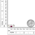 thumbnail image 6 of Gem Stone King 925 Sterling Silver and 10K Yellow Gold Red Created Ruby and White Lab Grown Diamond 3 Stone Engagement Ring for Women (0.48 Cttw, Gemstone July Birthstone, Size 9), 6 of 6