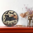 thumbnail image 2 of Yayeee 10" Wall Clock Battery Operated Quartz Round Silent Non-Ticking Home Decor, Black Halloween Cat, 2 of 6