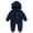 Navy, variant on purcolt Newborn Baby Girls Boys Cute Bear Fleece Footie Bunting Snowsuit Toddler Infant Hooded Plush Footed Jumpsuit Romper Winter Fall Warm Coat Outfits