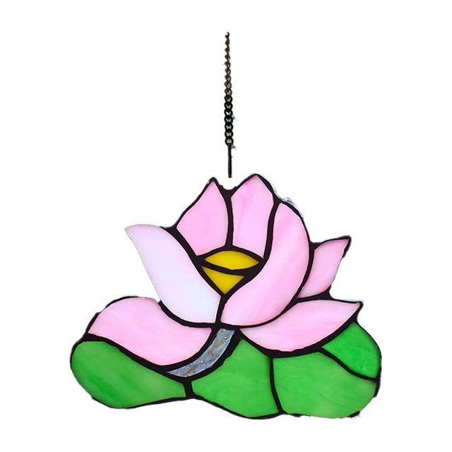 Decoración colgante de pared plana con vidrieras para el alféizar de la ventana y el jardín