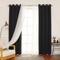 thumbnail image 5 of Best Home Fashion Silver Grommet Solid Blackout Mix and Match Curtains - Set of 4, 5 of 7