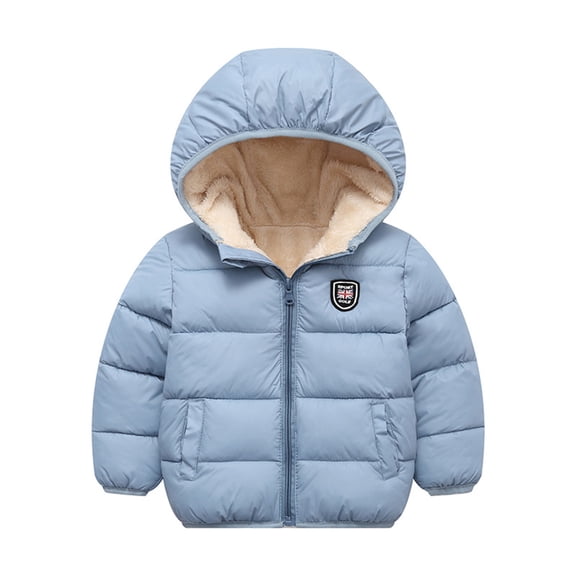 TQWQT Toddler Infant Kids Baby Boy Girl Bear Hooded Coat Winter Thick Jacket Winter Outwear Blue 3-6 Months