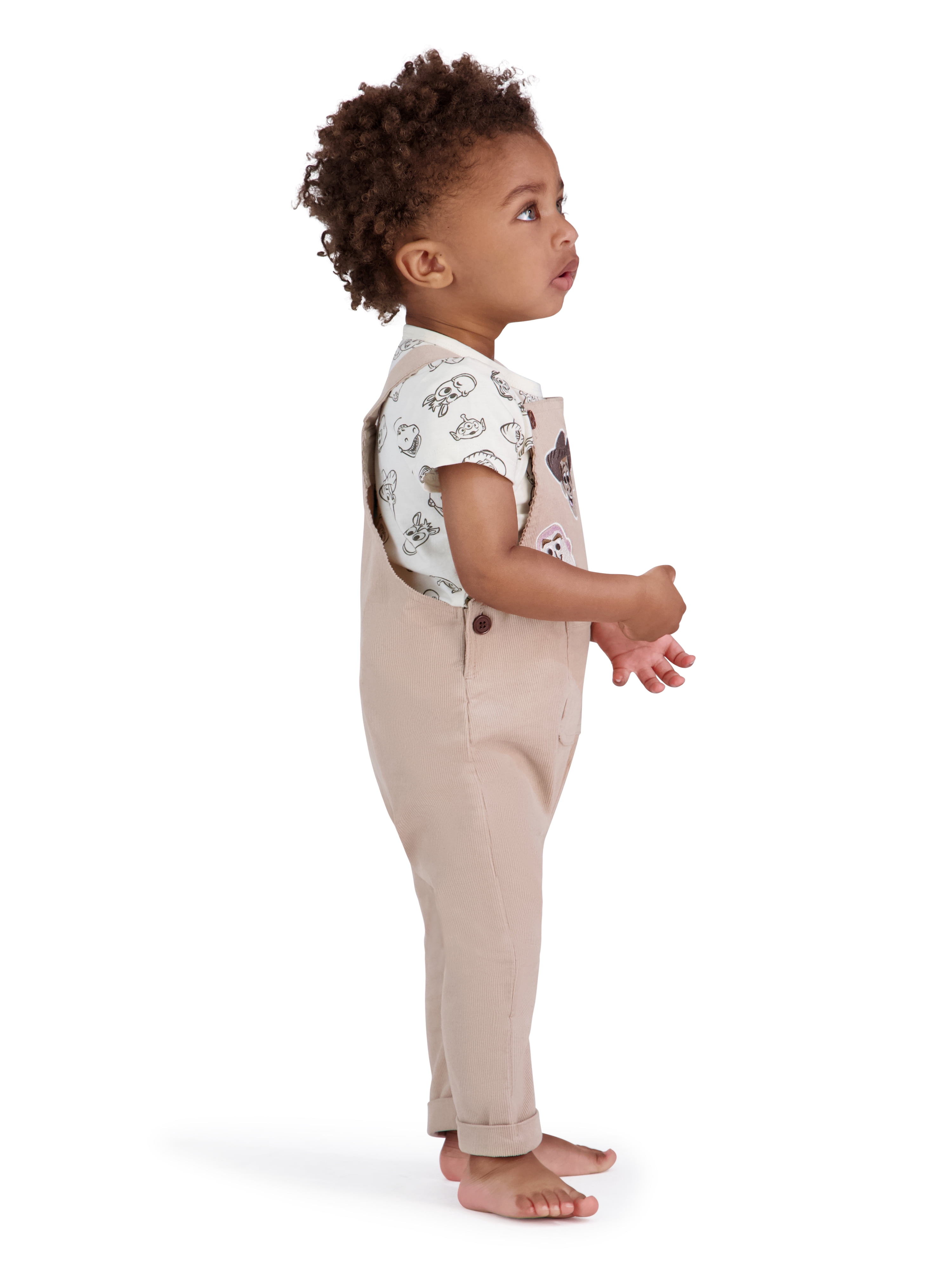 Toy Story Baby Boy 2 Piece Corduroy Overall Set, Sizes 0-24 Months