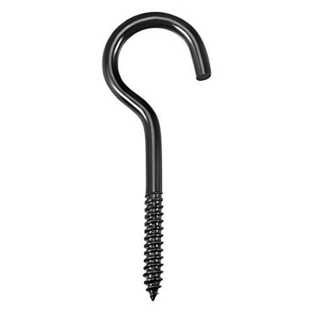 

uxcell 2.6 Screw Eye Hooks Self Tapping Screws Screw-in Hanger Eye-Shape Hooks Black 12pcs