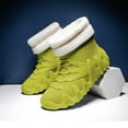 thumbnail image 6 of Men's Thick Bottom Anti Casual Work with Plush Insulation Dual-Use Waterproof Mid Top Snow Boots Green 42, 6 of 6