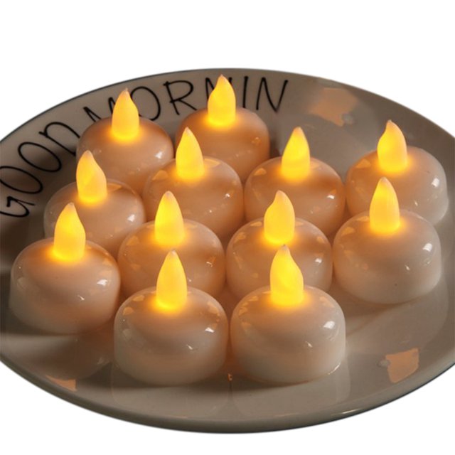 Bangcool LED Floating Candle Waterproof 12PCS Battery Powered Tealight Candle Pool Candle