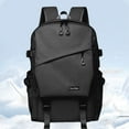 thumbnail image 4 of CASAFUN College Backpack Waterproof Black College Bags Watertight Lightweight Travel Rucksack Casual Daypack Laptop Backpacks For Men Women, 4 of 8