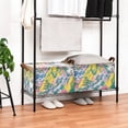 thumbnail image 3 of Yayeee Foldable Storage Basket for Shelves with Handles Set of 2 Waterproof Cloth Bins, Green Mountains, 3 of 7