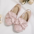 thumbnail image 5 of Rexoro Girls Dress Shoes Flats Sparkly Glitter Fabric Elastic Slingback Toddler Loafers for Party, 5 of 7