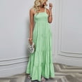 thumbnail image 7 of Werulen Smocked Tiered Sundresses for Women, Spaghetti Strap Long Summer Maxi Dresses for Women Sleeveless Loose Boho ​Dresses, 7 of 7
